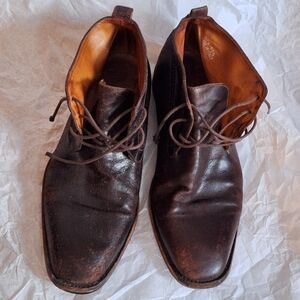 Billy Reid brown leather boots, size 10.5 hand made in Italy
